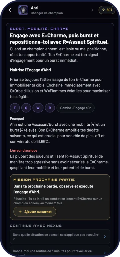 Capture de l’app WRC Nexus : Coach IA