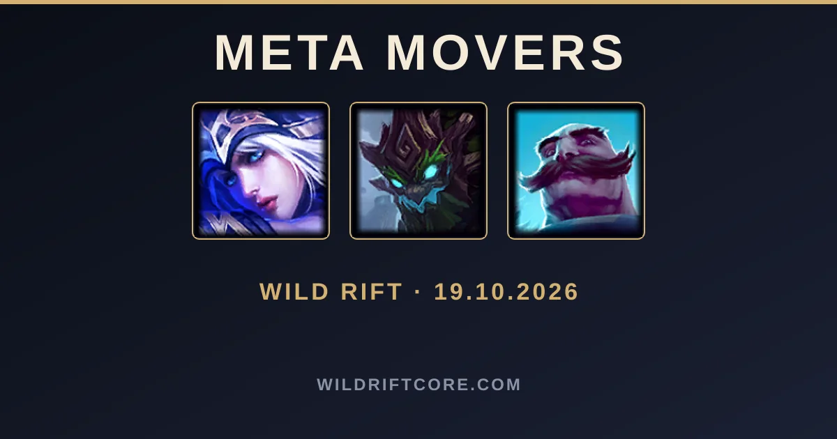 Meta Wild Rift : Ashe monte, Senna décroche — semaine du 19 octobre 2026